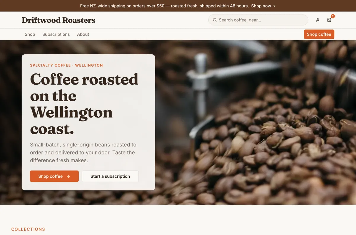 Driftwood Roasters — specialty coffee store